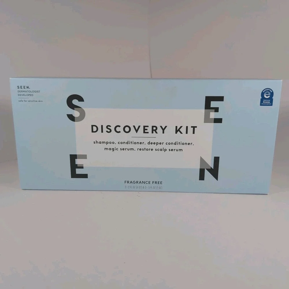 SEEN Dermatologist Developed Discovery Kit Fragrance Free Shampoo Conditioner